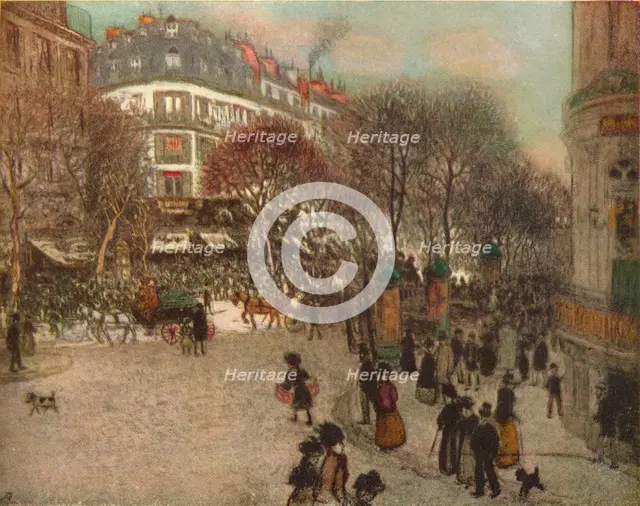 'Le Boulevard Des Italiens, Paris', c1908. Artist: Jean Francois Raffaelli.