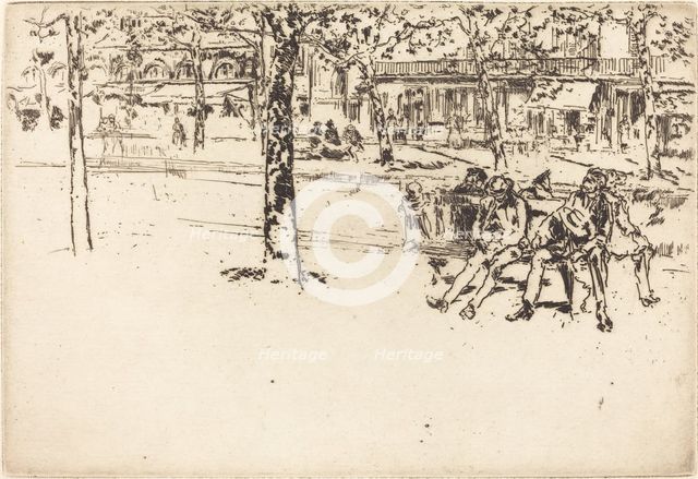 Le Boulevard Poissoniere, 1893. Creator: James Abbott McNeill Whistler.