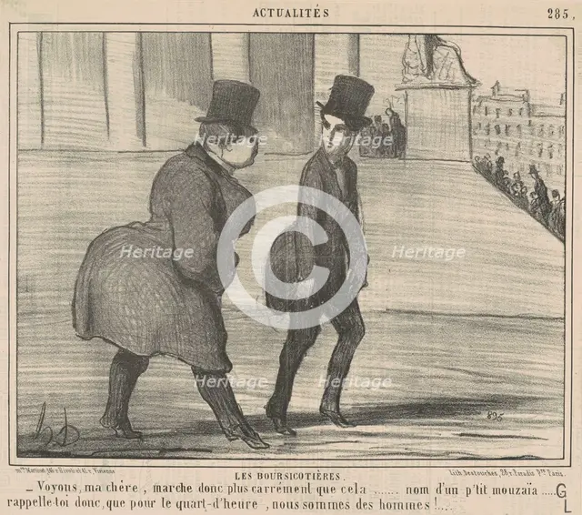 Le boursicotières ... Voyons, ma chère ..., 19th century. Creator: Honore Daumier.