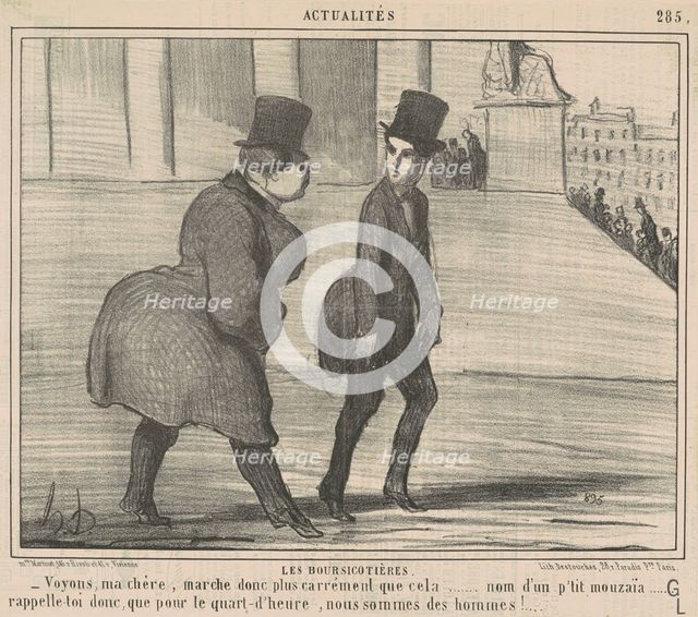 Le boursicotières ... Voyons, ma chère ..., 19th century. Creator: Honore Daumier.