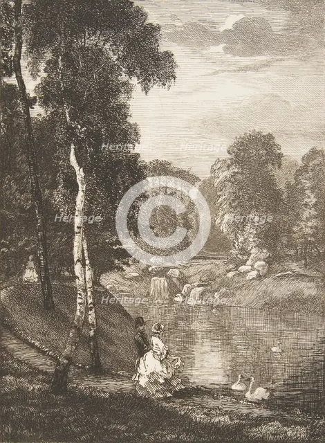 Le Bois de Boulogne, 1857. Creator: Felix Bracquemond.