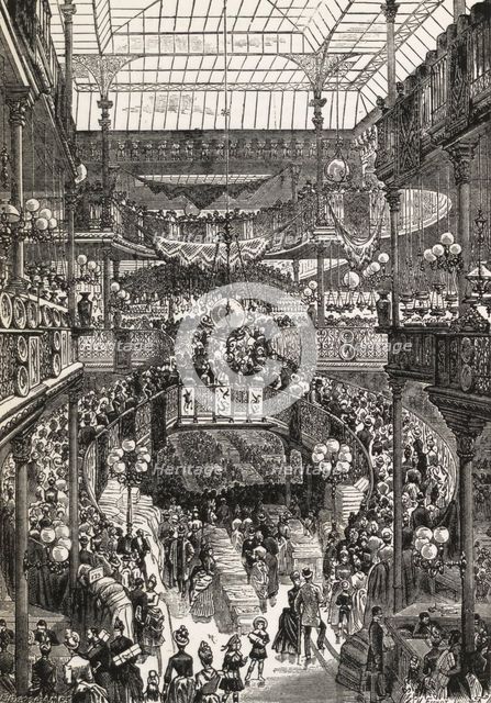 Le Bon Marché: Grand Central Staircase, 1892. Creator: Anonymous.
