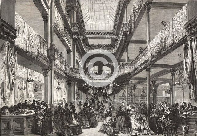 Le Bon Marché: inside view, 1872. Creator: Clerget, Hubert (1818-1899).