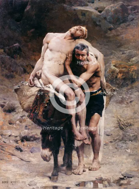 Le Bon Samaritain, 1880. Creator: Aime Morot.