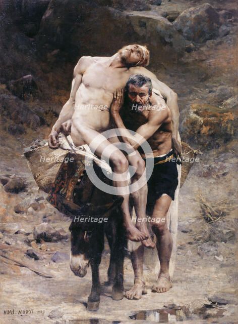 Le Bon Samaritain, 1880. Creator: Aime Morot.