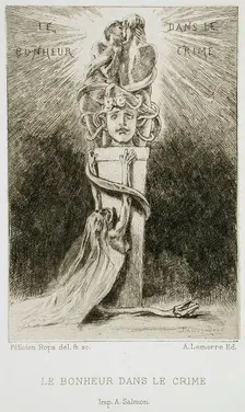 Le Bonheur dans le crime, 1886. Creator: Félicien Rops