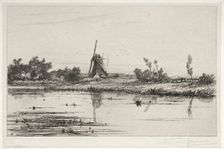 Le bord au Gein. Creator: Charles Nicolas Storm van s-Gravesande (Dutch, 1841-1924)