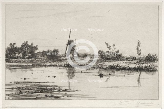 Le bord au Gein. Creator: Charles Nicolas Storm van 's-Gravesande (Dutch, 1841-1924).