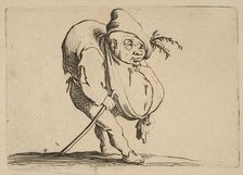 Le Bossu a La Canne (The Hunchback with a Cane), from Varie Figure Gobbi, suite appelée..., 1616-22. Creator: Jacques Callot