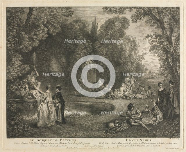 Le Bosquet de Bacchus, 1727. Creator: Charles-Nicolas Cochin (French, 1715-1790).