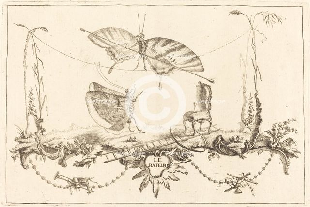 Le Bate, in or after 1756. Creator: Charles-Germain de Saint-Aubin.