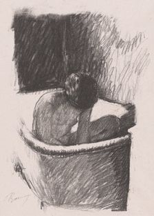 Le Bain (The bath). From: Les Peintres Lithographes de Manet à Matisse: Album d..., c.1925. Creator: Pierre Bonnard