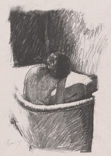 Le Bain (The bath). From: Les Peintres Lithographes de Manet à Matisse: Album d..., c.1925. Creator: Pierre Bonnard