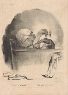 Le bain de famille (The bath of family), 1837. Creator: Daumier, Honoré (1808-1879)