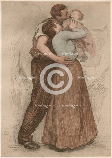 Le Baiser, 1898. Creator: Victor Emile Prouvé (French, 1858-1943); Imprimerie Champenois.