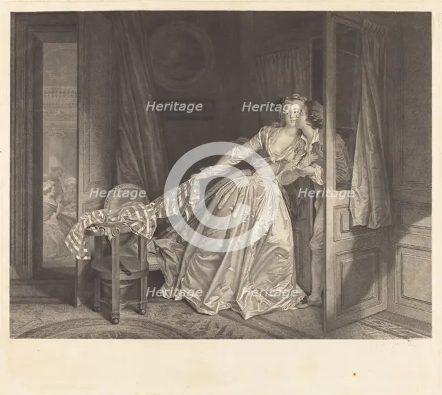 Le Baiser à la Derobée (The Stolen Kiss). Creator: Nicolas-Francois Regnault.