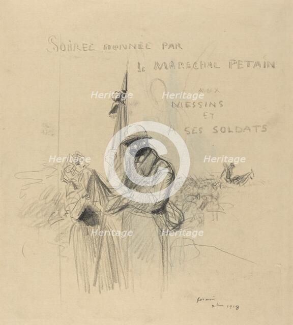 Le Baiser du Drapeau, 1918. Creator: Jean Louis Forain.