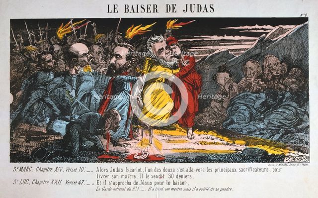 'Le Baiser de Judas', Paris Commune, 1871.  Artist: Anon