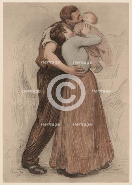 Le Baiser (The Kiss), 1898. Creator: Prouvé, Victor (1858-1943).