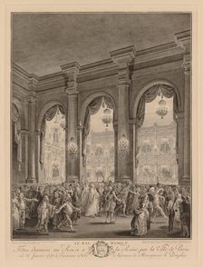 Le bal masqué donné à lHôtel de Ville, le 23 janvier 1782. Creator: Jean-Michel the Younger Moreau (French, 1741-1814)
