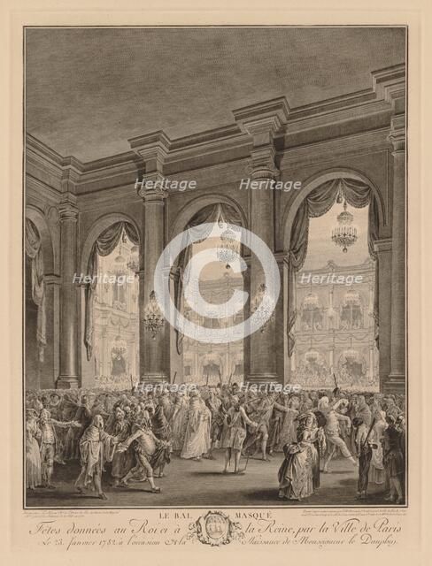 Le bal masqué donné à lHôtel de Ville, le 23 janvier 1782. Creator: Jean-Michel the Younger Moreau (French, 1741-1814).