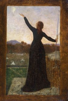 Le Ballon ("La Ville de Paris investie, confie à l'air son appel à la France"). Allégorie..., c1870. Creator: Pierre Puvis de Chavannes