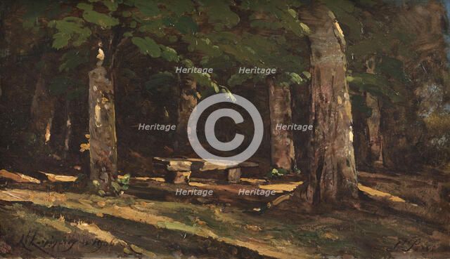 Le banc, 1906. Creator: Henri-Joseph Harpignies.