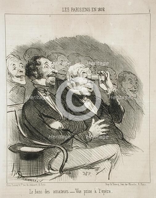 Le Banc des Amateurs, 1852. Creator: Honore Daumier.