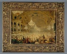 Le Banquet des dames dans la salle de spectacle des Tuileries (bals de 1835), 1835. Creator: Eugène Emmanuel Viollet-le-Duc