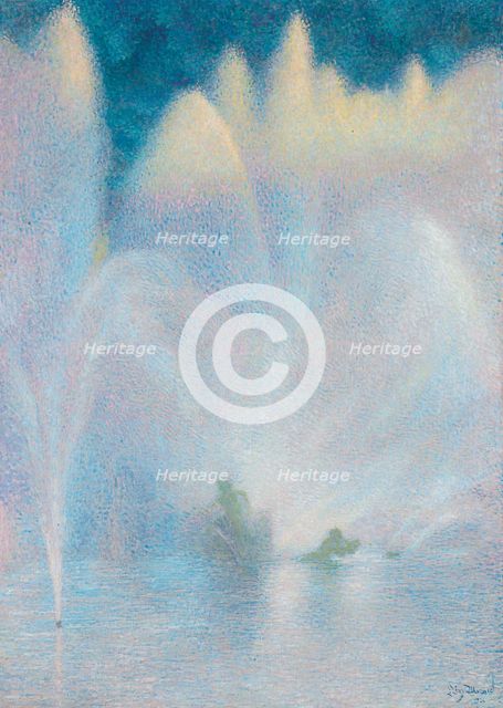 Le Bassin d'Apollon, Versailles, 1924. Creator: Lucien Lévy-Dhurmer.