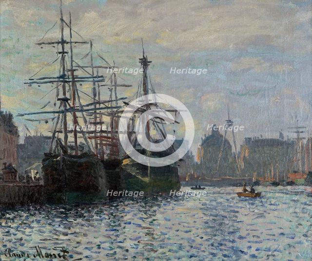 Le Bassin du Commerce, Le Havre, c1874. Creator: Claude Monet.