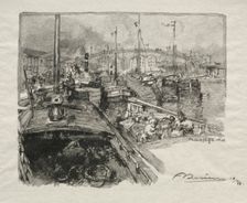 Le Bassin de la Villette. Creator: Auguste Louis Lepère (French, 1849-1918)