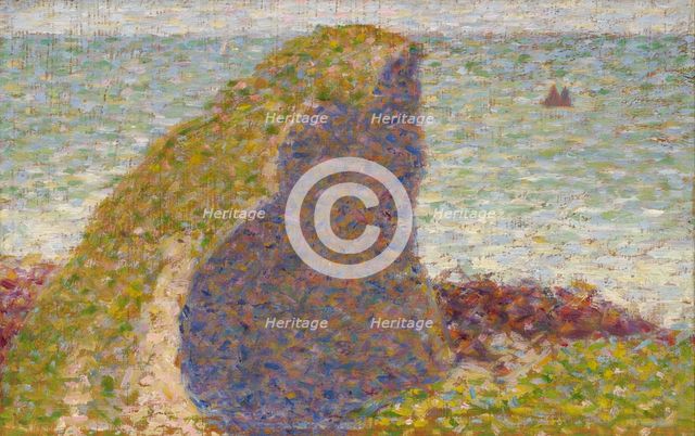 Le Bec du Hoc, Grandcamp (Study), 1885. Artist: Seurat, George Pierre (1859-1891)