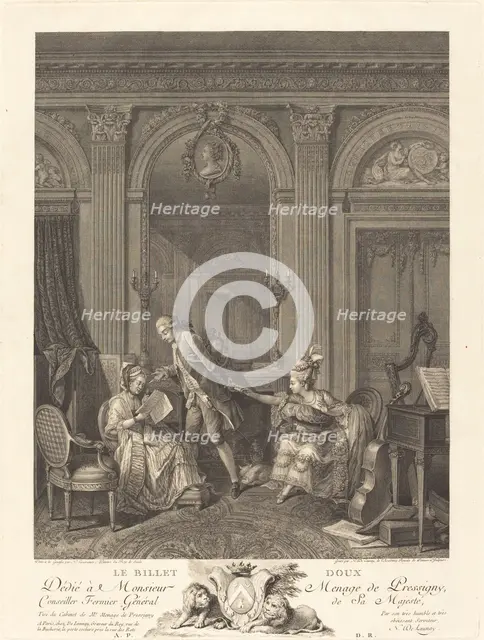 Le Billet doux, 1778. Creator: Nicolas Delaunay.