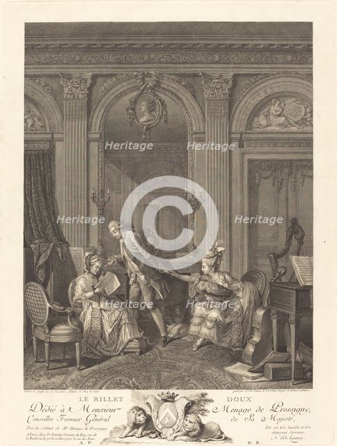 Le Billet doux, 1778. Creator: Nicolas Delaunay.