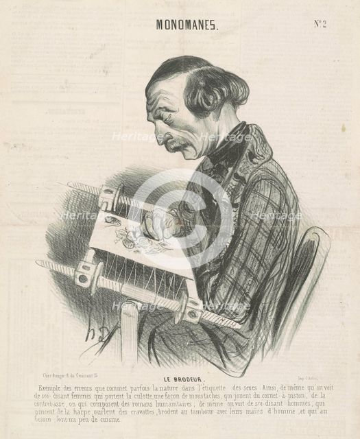 Le brodeur, 19th century. Creator: Honore Daumier.
