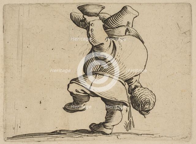 Le Buveur Vu de Dos (The Drinker Seen from Behind), from Varie Figure Gobbi, suite appe..., 1616-22. Creator: Jacques Callot.