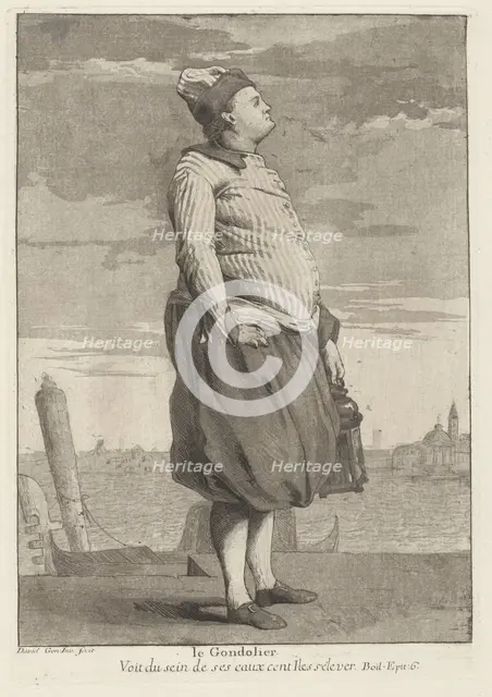 Le Gondolier, 1775. Creator: Giovanni David.