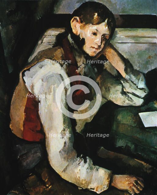 'Le Garcon au Gilet Rouge', 1888-1890. Artist: Paul Cezanne