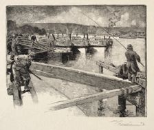 Le garage des bateaux-omnibus. Creator: Auguste Louis Lepère (French, 1849-1918)