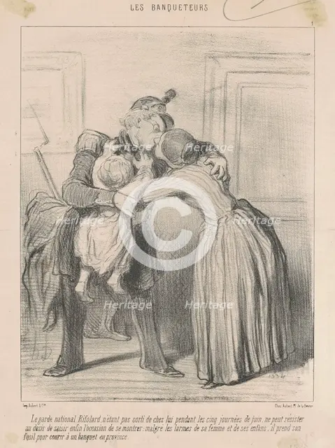Le garde national Rifolard ..., 1848. Creator: Honore Daumier.
