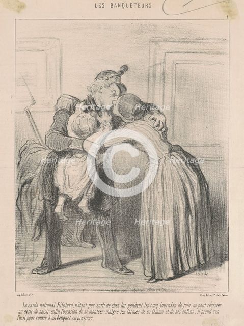 Le garde national Rifolard ..., 1848. Creator: Honore Daumier.