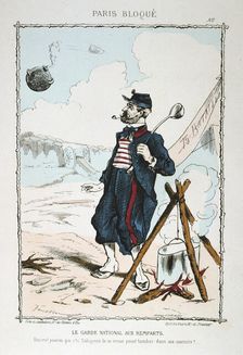 Le Garde Nationale aux Remparts 1870-1871. Artist: Anon