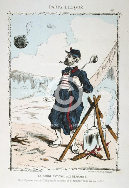 'Le Garde Nationale aux Remparts', 1870-1871. Artist: Anon