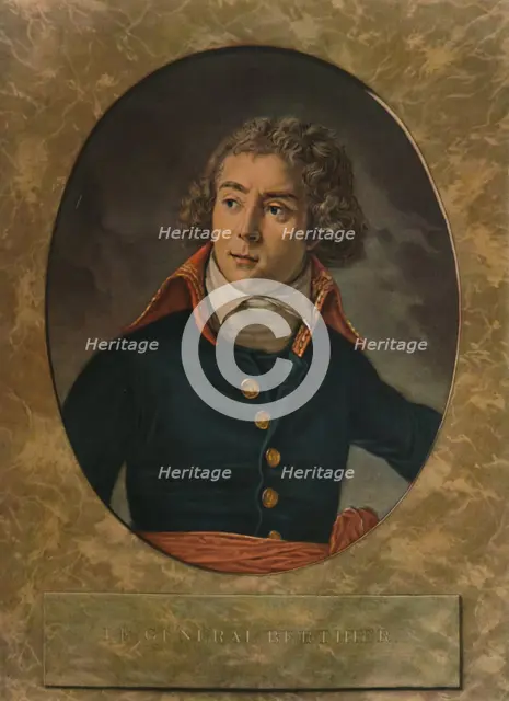 'Le General Berthier', late 18th century, (1913). Artist: Pierre Michel Alix.