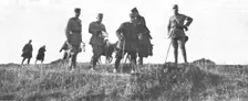 Le general de Castelnau a Salonique; le chef d'etat-major general, avec les officiers qui..., 1916. Creator: Unknown