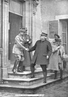 Le general Joffre a l'armee de Verdun; Avec le general Nivelle, commandant d'armee..., 1916. Creator: Unknown