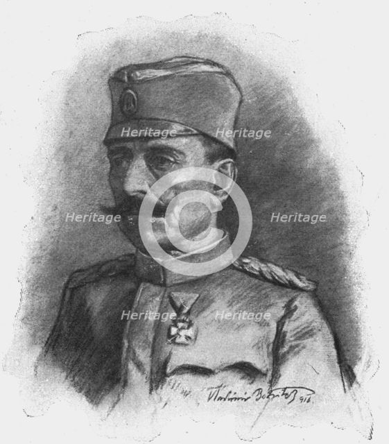 'Le general Petar Bolovitch, successeur du voivode Putni', 1916. Creator: Vladimir Betzitch.