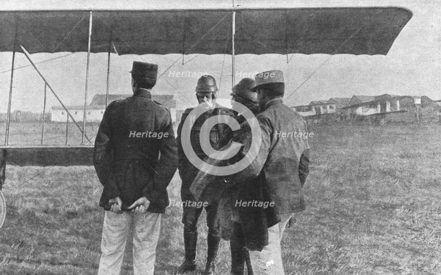 'Le general Sarrail en Aeroplane; Avant le depart', 1916. Creator: Unknown.