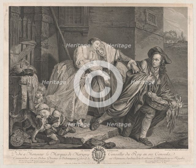 Le Geste Napolitain, 1763. Creator: Pierre Etienne Moitte.